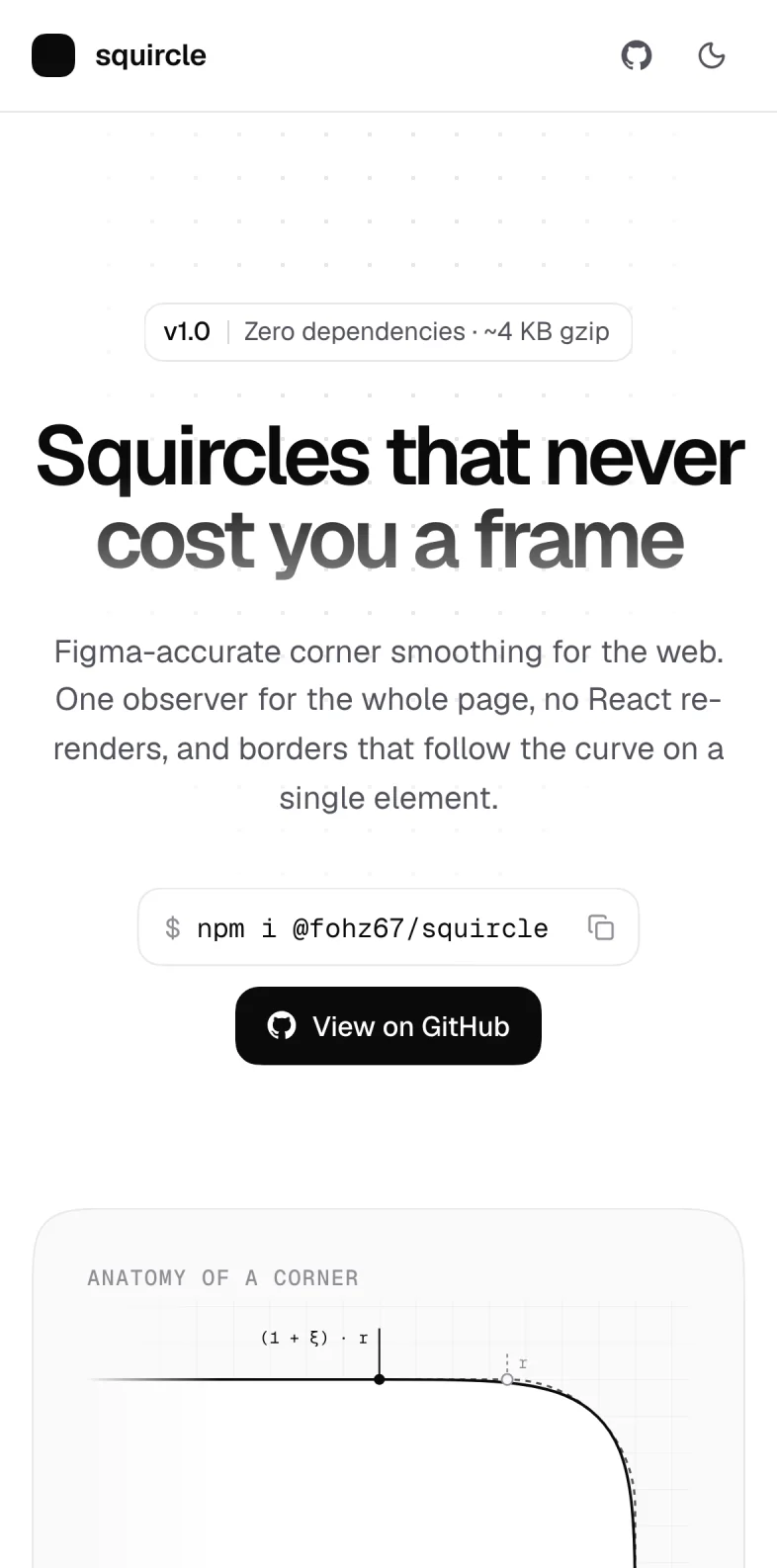 Site de la librairie Squircle sur mobile