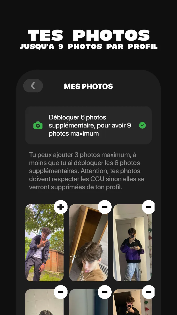 Visuel Google Play de Pheed, les photos du profil